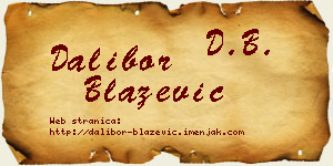 Dalibor Blažević vizit kartica